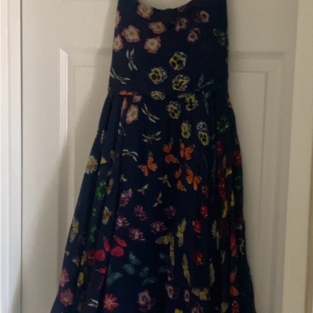 NWOT! Gorgeous light airy cotton print dress, fully lined